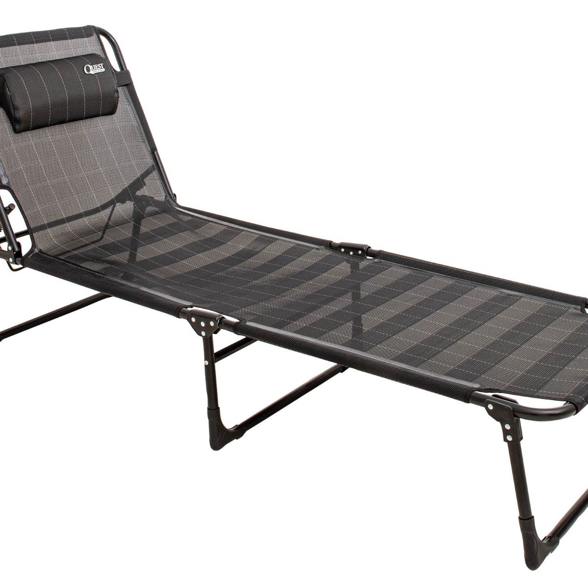 Quest Ragley Pro Lounge Chair with Side Table Silver/Black
